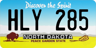 ND license plate HLY285