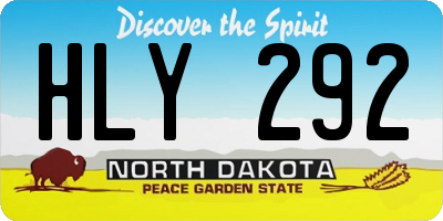 ND license plate HLY292