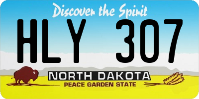 ND license plate HLY307