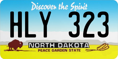 ND license plate HLY323