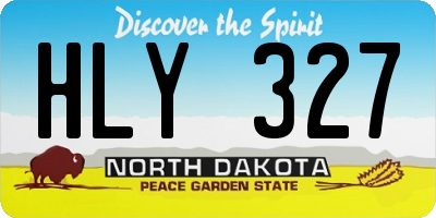 ND license plate HLY327