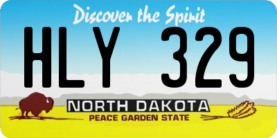 ND license plate HLY329