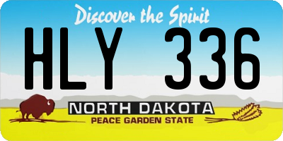 ND license plate HLY336