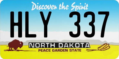 ND license plate HLY337