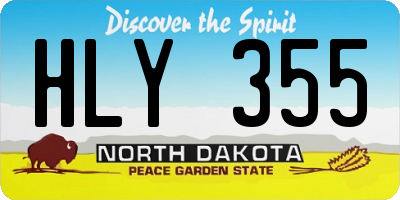 ND license plate HLY355