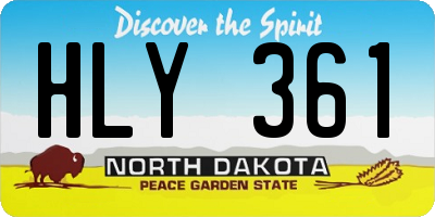 ND license plate HLY361