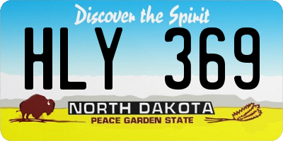 ND license plate HLY369