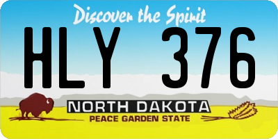 ND license plate HLY376