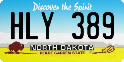 ND license plate HLY389