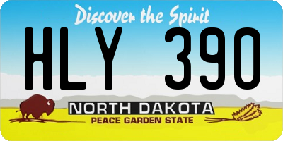 ND license plate HLY390