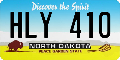 ND license plate HLY410