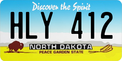 ND license plate HLY412