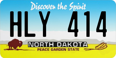 ND license plate HLY414