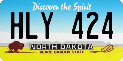 ND license plate HLY424