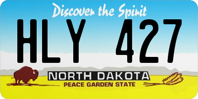 ND license plate HLY427