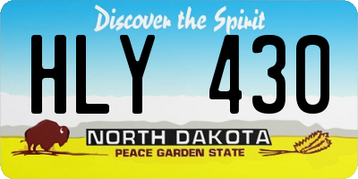 ND license plate HLY430