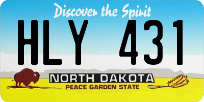 ND license plate HLY431