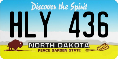 ND license plate HLY436