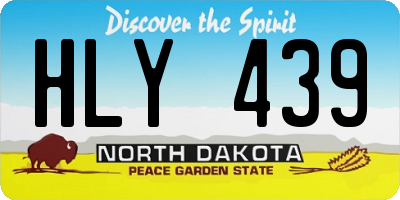 ND license plate HLY439