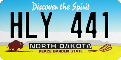 ND license plate HLY441