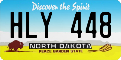 ND license plate HLY448