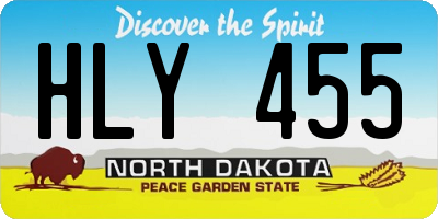 ND license plate HLY455