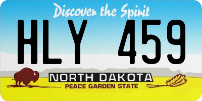 ND license plate HLY459