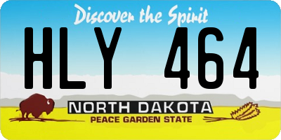 ND license plate HLY464
