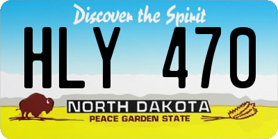 ND license plate HLY470