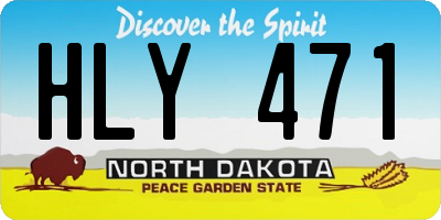 ND license plate HLY471