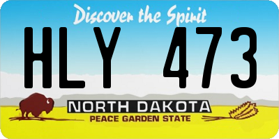 ND license plate HLY473