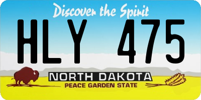 ND license plate HLY475
