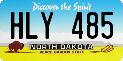 ND license plate HLY485