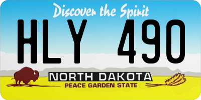 ND license plate HLY490