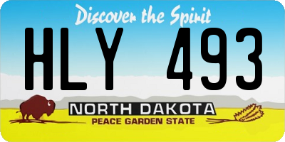 ND license plate HLY493