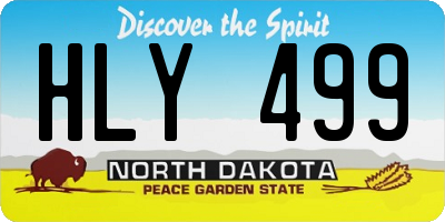 ND license plate HLY499