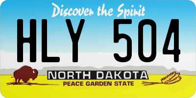 ND license plate HLY504