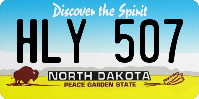 ND license plate HLY507