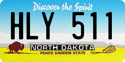 ND license plate HLY511