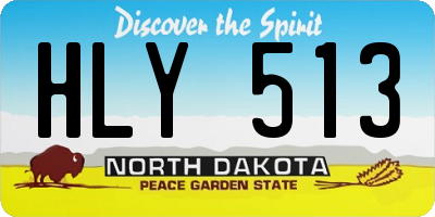 ND license plate HLY513