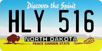 ND license plate HLY516