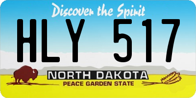 ND license plate HLY517