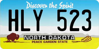 ND license plate HLY523