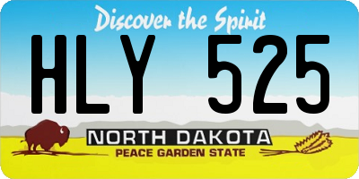 ND license plate HLY525