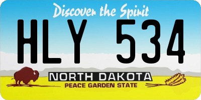 ND license plate HLY534