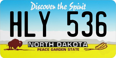 ND license plate HLY536