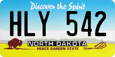 ND license plate HLY542