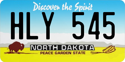 ND license plate HLY545