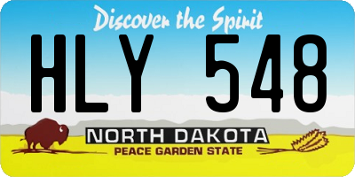 ND license plate HLY548