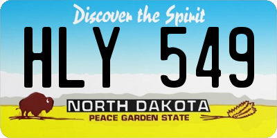 ND license plate HLY549